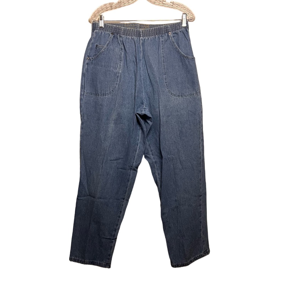 Vintage elastic waist denim jeans Plus Size